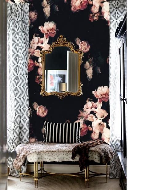 Dutch Dark Vintage Floral Removable Wallpaper Peel And Stick Etsy Uk