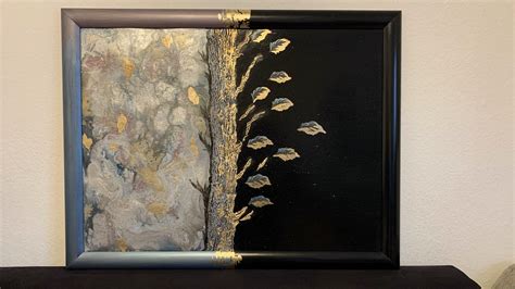 Acrylic Painting In Art Frame With Sculpted Elements 88x68cm Etsy