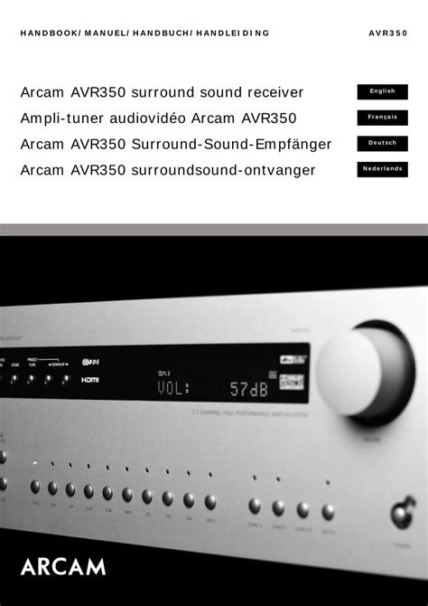 Pdf Arcam Avr350 Surround Sound Receiver English Manualavr350e