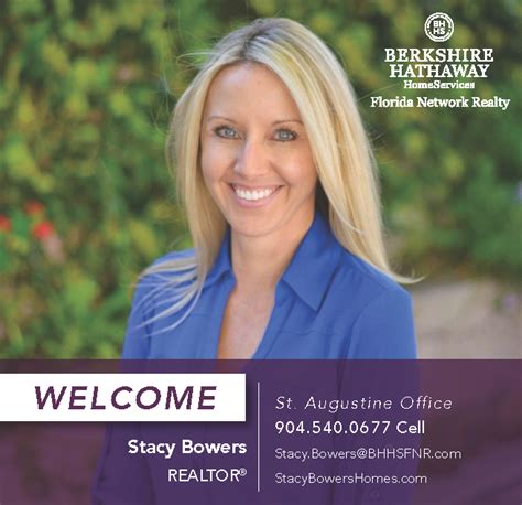 Berkshire Hathaway Homeservices Florida Network Realty Welcomes Stacy Bowers Real Estate