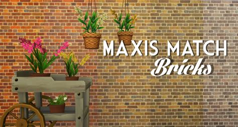 My Sims 4 Blog Maxis Match Brick Wallpaper By Gregariousgnomes