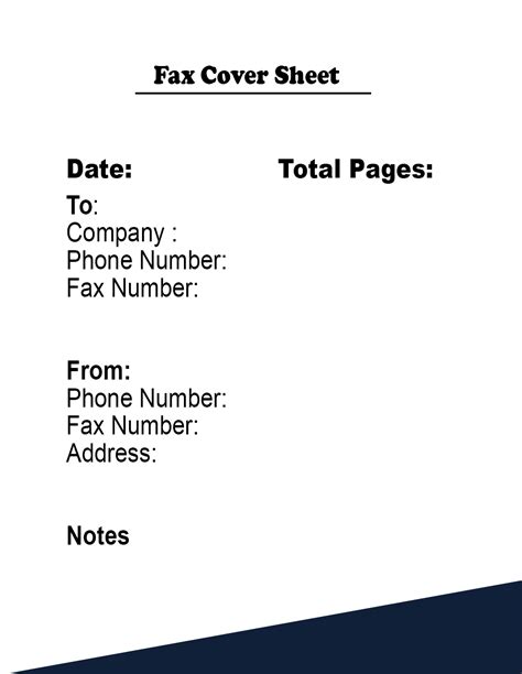 Professional Fax Cover Sheet Template Fax Cover Sheet Template