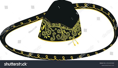 sombrero mexicano sombrero mariachi Sombrero mexicano vector de stock libre de regalías