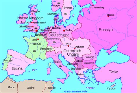 Map Europe On The Eve Of The First World War
