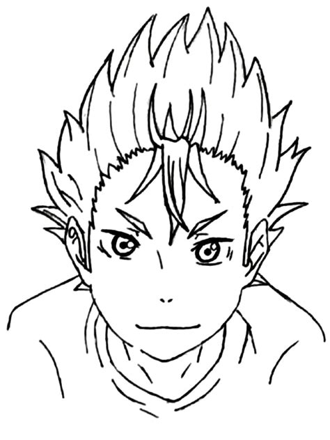Happy Yuu Nishinoya Coloring Page Download Print Or Color Online For