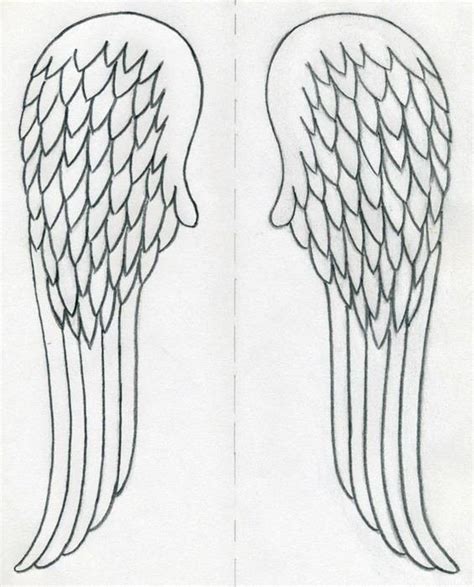 Angel Wings Pencil Drawing Free Image Download