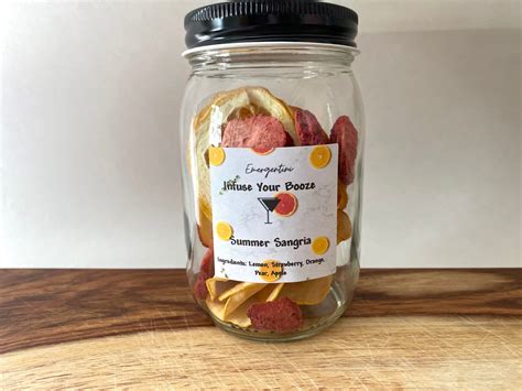 sangria infuse your booze jar diy cocktail alcohol etsy