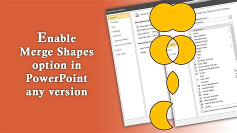 How To Enable Merge Shapes In Powerpoint Any Version Tutorial 2021