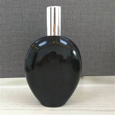 90ml Black Flat Round Oval Shaped Glass Perfume Bottle Buy Custom