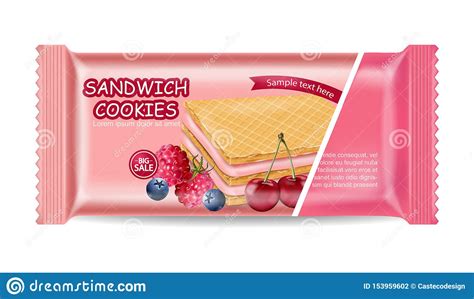 Choose from different sizes and shapes of mailing and address labels to customize today! Berry Cream Waffles Package Vector Realistic. Product ...