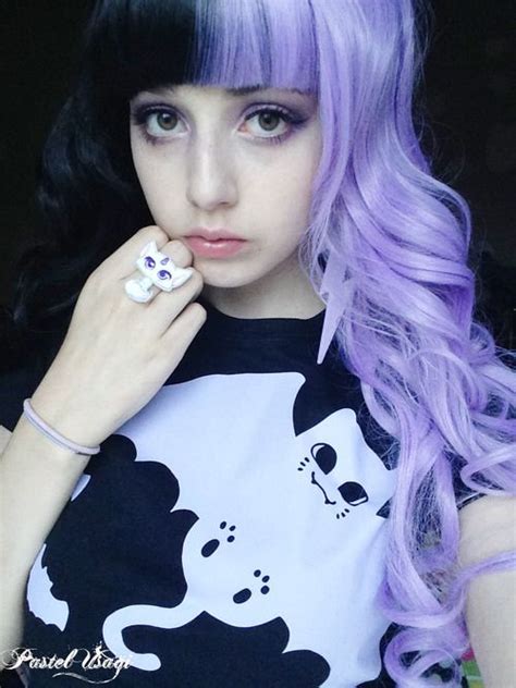 Creepy Cute Spooky Kawaii Pastel Goth Pastel Usagi Tumblr Goth Hair Hair Color Purple Cool