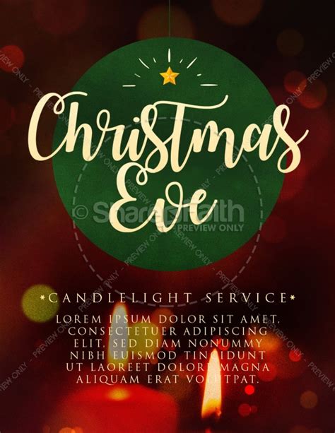 Christmas Eve Candlelight Service Flyer Clover Media