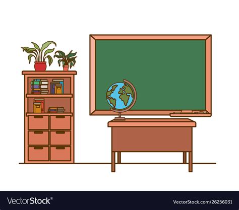 Chalkboard School In Classroom Royalty Free Vector Image