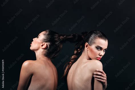 Naked Lesbian Models With Braided Hair Stock Photo Adobe Stock