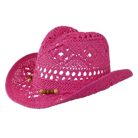 Ctm Girls Straw Beaded Trim Cowgirl Western Hat Cowgirl Hats