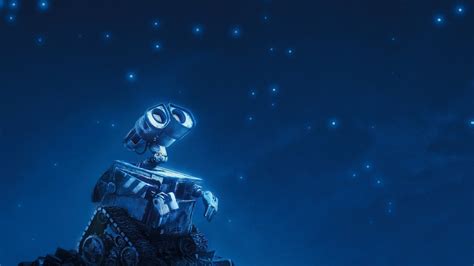 Wallpaper Night Robot Stars Movies Blue Underwater Wall E