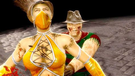 Mortal Kombat All Fatalities X Rays On Kitana Orange Costume Mod K Ultra Hd Gameplay Mods