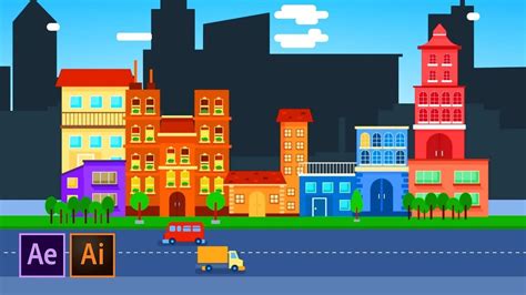 How To Create A Cartoon Animated City After Effects Illustrator