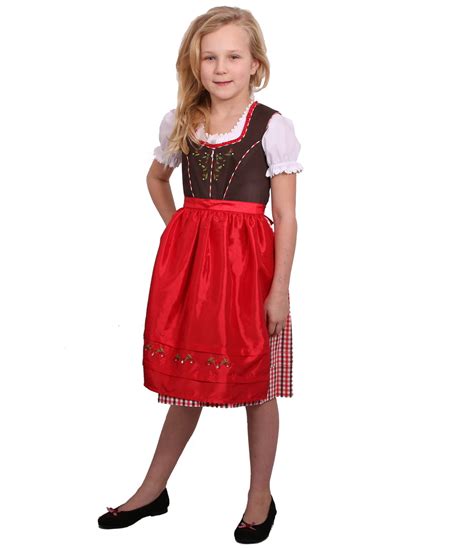 Kinder Dirndl Theresa Braunrot Ronjaandbirk Bayerische Kleidung