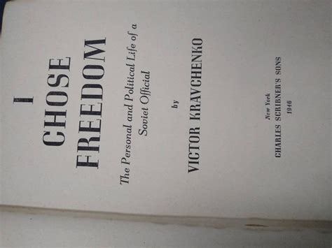 I Chose Freedom De Victor Kravchenko 1946 Couverture Rigide Etsy
