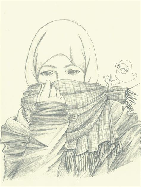 Lukisan Pensil Wanita Muslimah Cara Mudah Menggambar Seketsa Anime