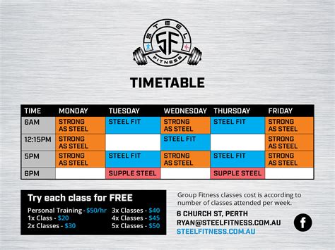 Altrincham timetable please note opening. SESSIONS & TIMETABLE | Steel Fitness