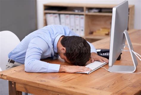 Its Too Much Cropped Shot Of A Businessman Banging His Head On The