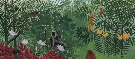 Mandrill in the jungle, 1909. The Planthunter - Rousseau in the Jungle