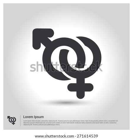 Male And Female Symbols Gender Icon Pictogram Icon On Gray Background
