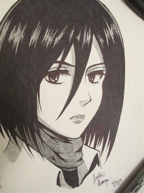 Mikasa Sketch Easy ~ Journal Drawings Mikasa By Reachingsteiner On