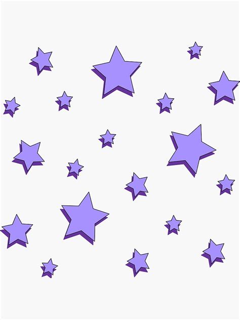 Purple Stars Pack Sticker For Sale By Alexis000 Redbubble