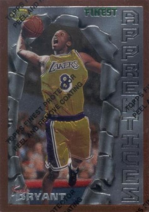 The following guide offers a look at the official kobe bryant rookie card lineup. 1996 Finest Kobe Bryant #74 Basketball Card Value Price Guide