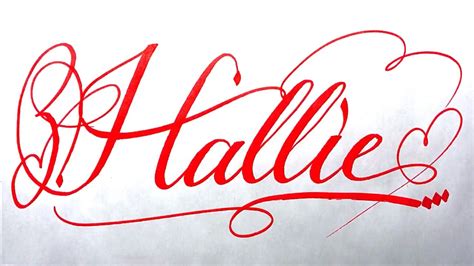 Hallie Name Signature Calligraphy Status Moderncalligraphy Cursive