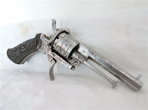 Beautiful Pinfire Revolver Pistol 187073 19th Century Catawiki