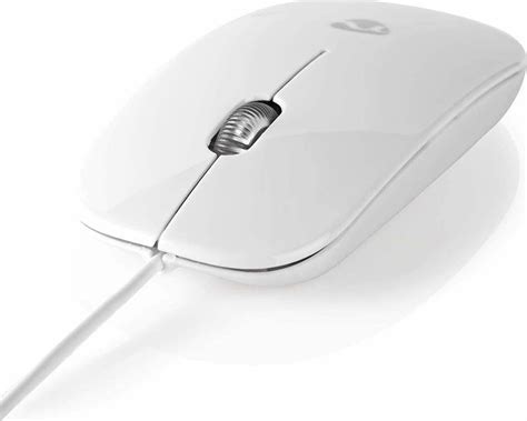 Nedis Wired Mouse Ενσύρματο Ποντίκι Λευκό Skroutzgr