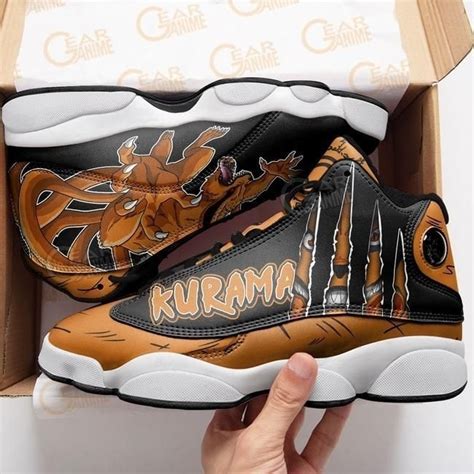 Kurama Fans Air Jordan 13 Sneakers Naruto Custom Anime Shoes Jd14345