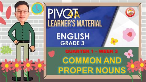 English 3 Quarter 1 Week 3 Common And Proper Nouns Youtube