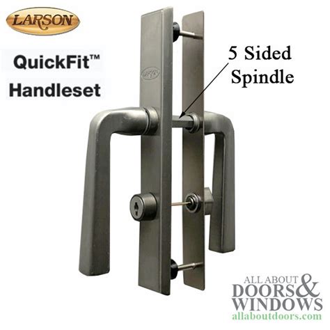 Larson Quickfit Storm Door Handle Straight Modern Lever Matte Black