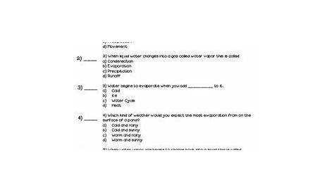 Water Cycle Questions Worksheet Answers – Thekidsworksheet