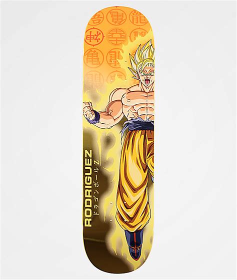Primitive and dragon ball z are back at it again with the second wave of their signature collection of apparel featured with screen printed graphics of the iconic line of anime characters. Primitive x Dragon Ball Z Rodriguez Goku Power Up 8.38" Skateboard Deck | Zumiez