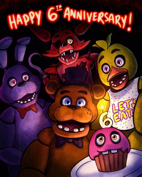 Steel Wool Studios Wishes Fnaf A Happy Anniversary Along With Cool Art