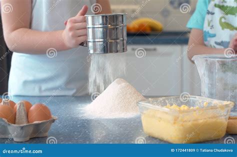 Hands Of Kids Cooking Cakes Stock Image Image Of Hand Cute 172441809