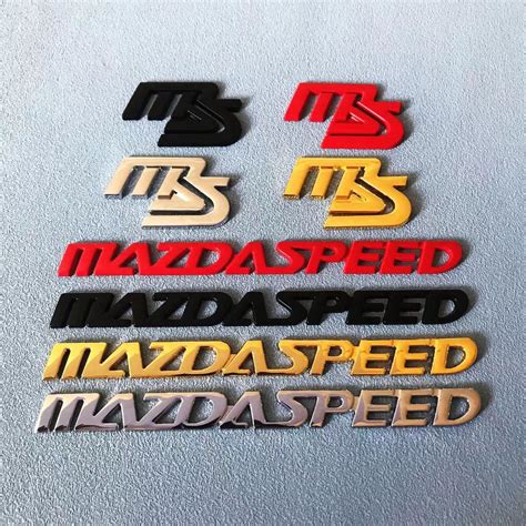 3d Metal Car Sticker Ms Mazdaspeed Logo Emblem Sticker Decal For Mazda