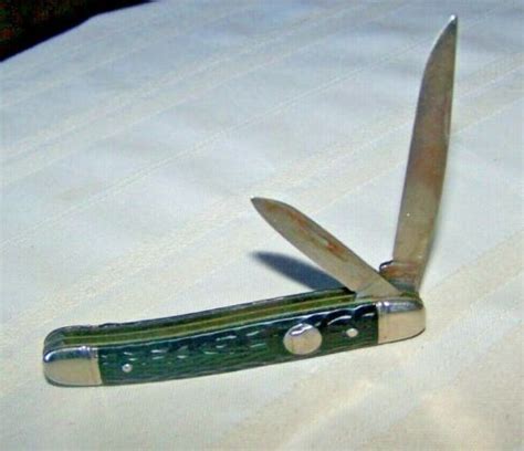 Vintage Imperial Prov Ri 2 Blade Black Handle Folding Pocket Knife