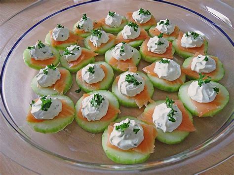 For Your Party Cucumber Salmon Appetizer As We Make Them In Germany