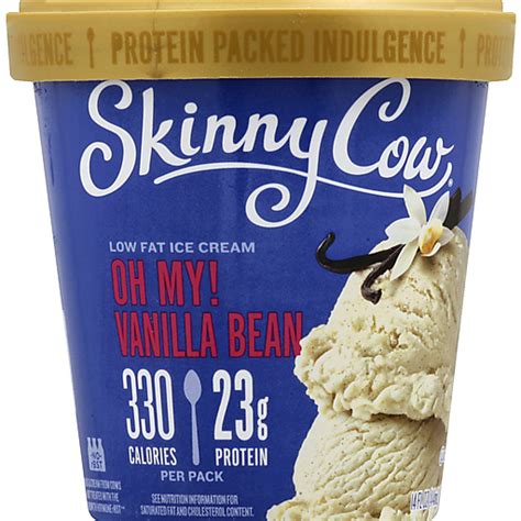Skinny Cow Oh My Vanilla Bean Ice Cream Delicious Low Fat Vanilla Ice Cream With 23 Grams Of