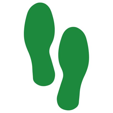 Litemark Mini Size Green Durable Footprint Decals Pack Of 20 10
