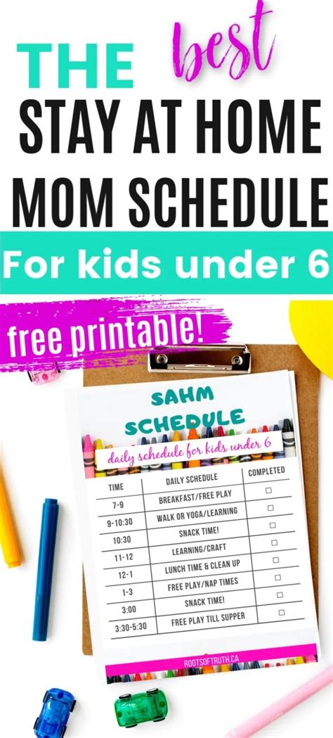 A Realistic Stay At Home Mom Schedule For Kids Under 6 2021