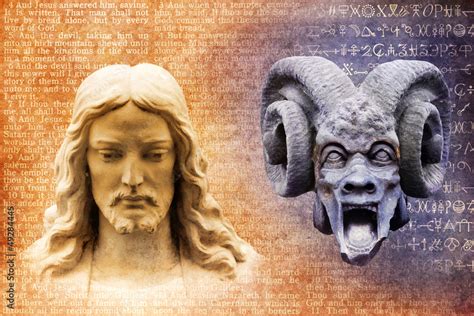 Jesus Christ And Satan The Devil Stock Photo Adobe Stock