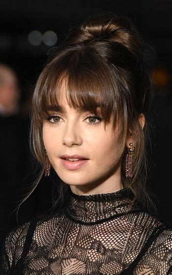 Lily Collins Intricate Updowispy Bangs 2022 2nd Annual Academy